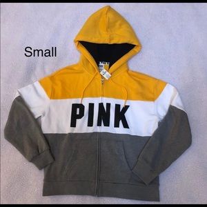 New Pink hooded zip up